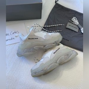 Balenciaga Triple S Clear Sole White Size 36
